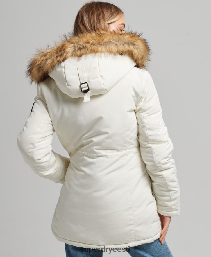 Superdry naised everest parkmantel B2LT43604 Riietus valge