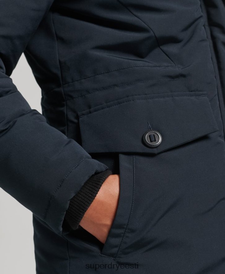 Superdry naised kapuutsiga everest kunstkarusnahast parkmantel B2LT43771 Riietus merevägi