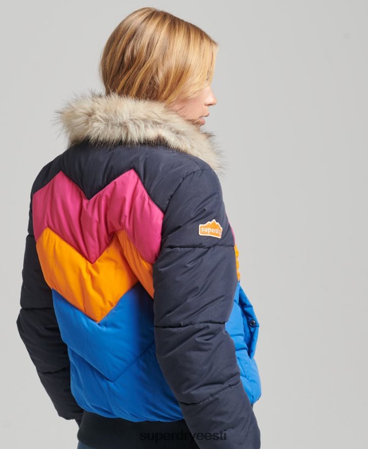 Superdry naised retro paneelist lühike mantel B2LT45429 Riietus merevägi