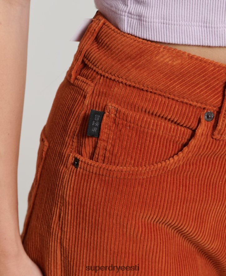 Superdry naised vintage laia säärega nöörpüksid B2LT42570 Riietus pruun