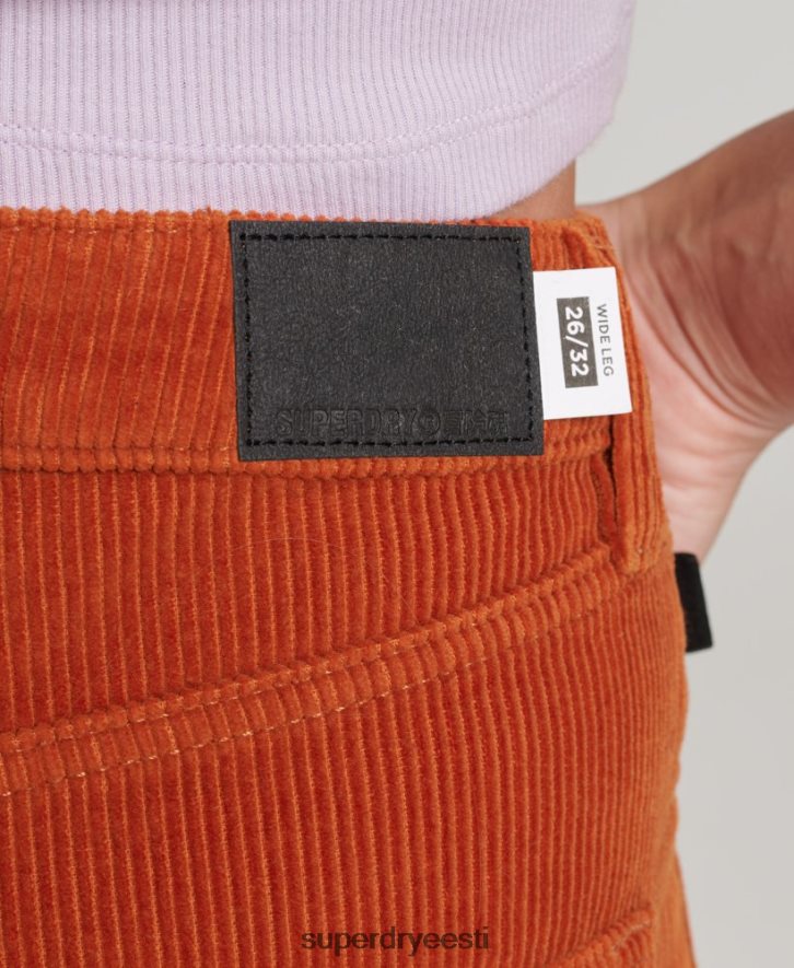 Superdry naised vintage laia säärega nöörpüksid B2LT42570 Riietus pruun