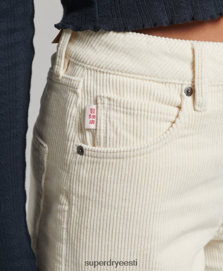 Superdry naised vintage laia säärega nöörpüksid B2LT42587 Riietus kreem