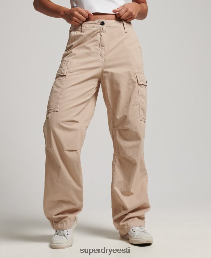 Superdry naised vintage madala tõusuga cargo püksid B2LT42036 Riietus pruun