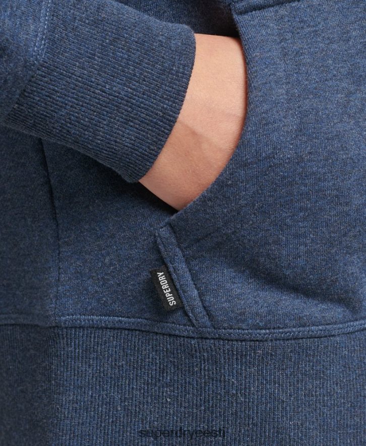 Superdry naised Orgaanilisest puuvillast essentsiaalne logoga tõmblukuga kapuuts B2LT43379 Riietus merevägi