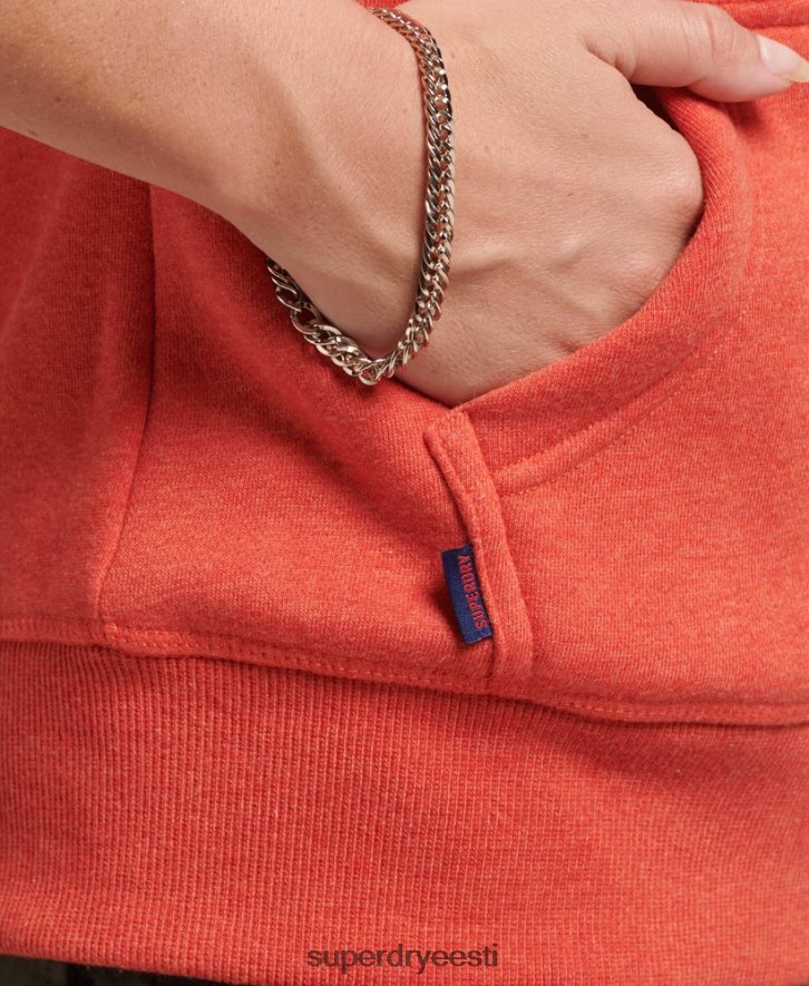 Superdry naised Orgaanilisest puuvillast essentsiaalne logoga tõmblukuga kapuuts B2LT45744 Riietus oranž