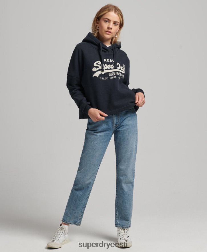 Superdry naised Vintage logo box fit kapuuts B2LT45864 Riietus merevägi
