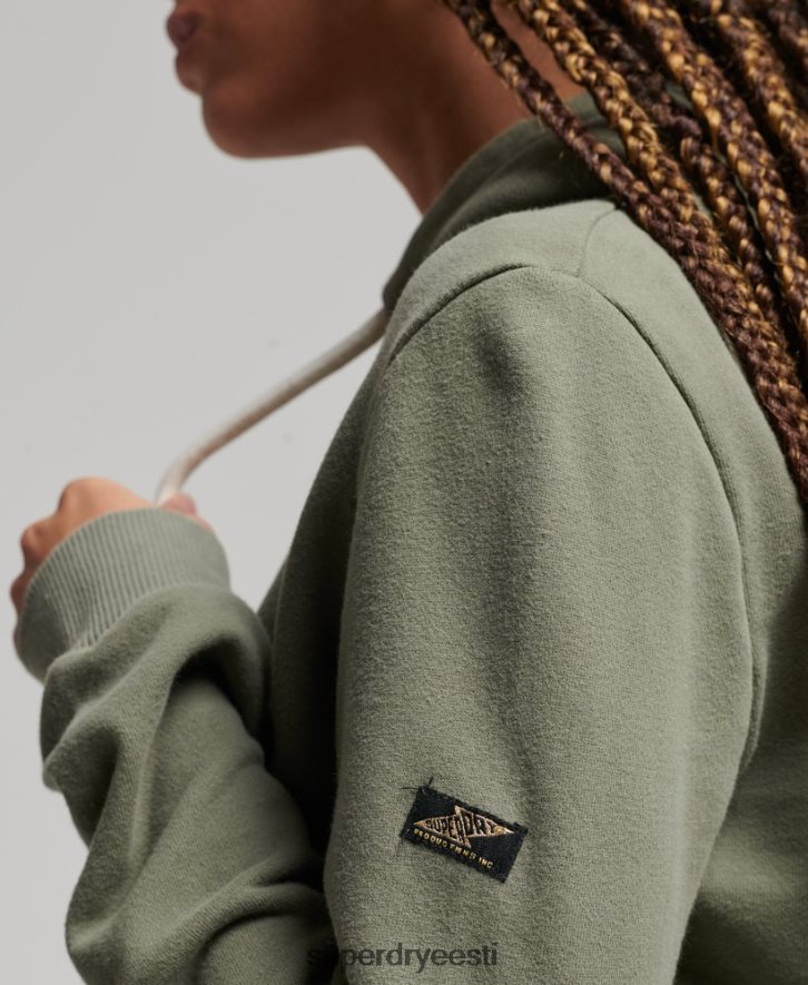 Superdry naised Vintage logoga kaunistatud kapuuts B2LT43276 Riietus roheline