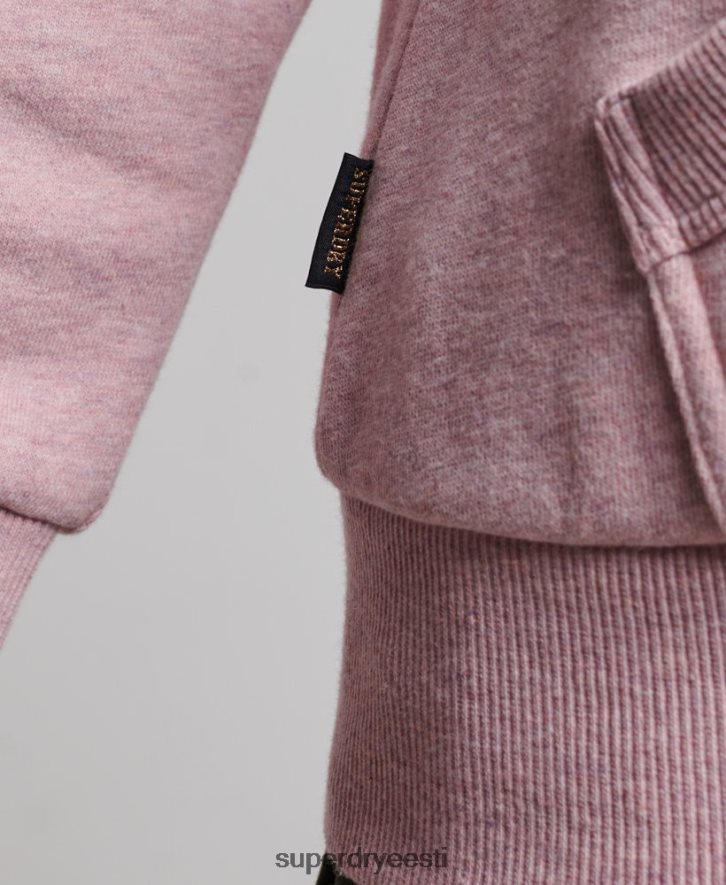 Superdry naised Vintage logoga skriptiga tõmblukuga kapuuts B2LT42239 Riietus roosa