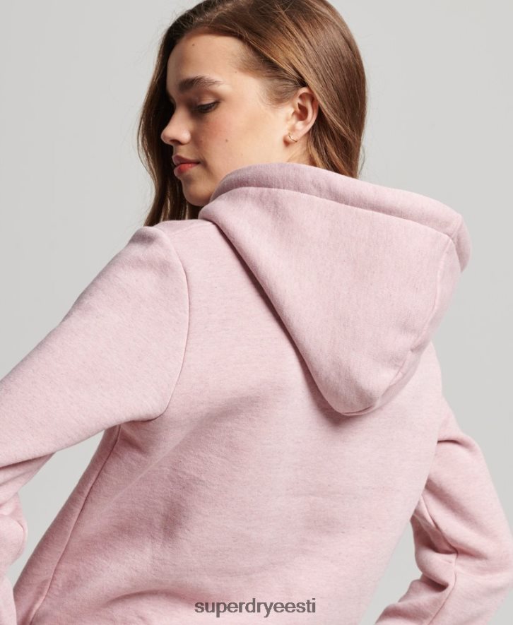 Superdry naised Vintage logoga stsenaariumiga kollegiaalne kapuuts B2LT42276 Riietus roosa