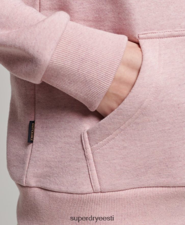 Superdry naised Vintage logoga stsenaariumiga kollegiaalne kapuuts B2LT42276 Riietus roosa