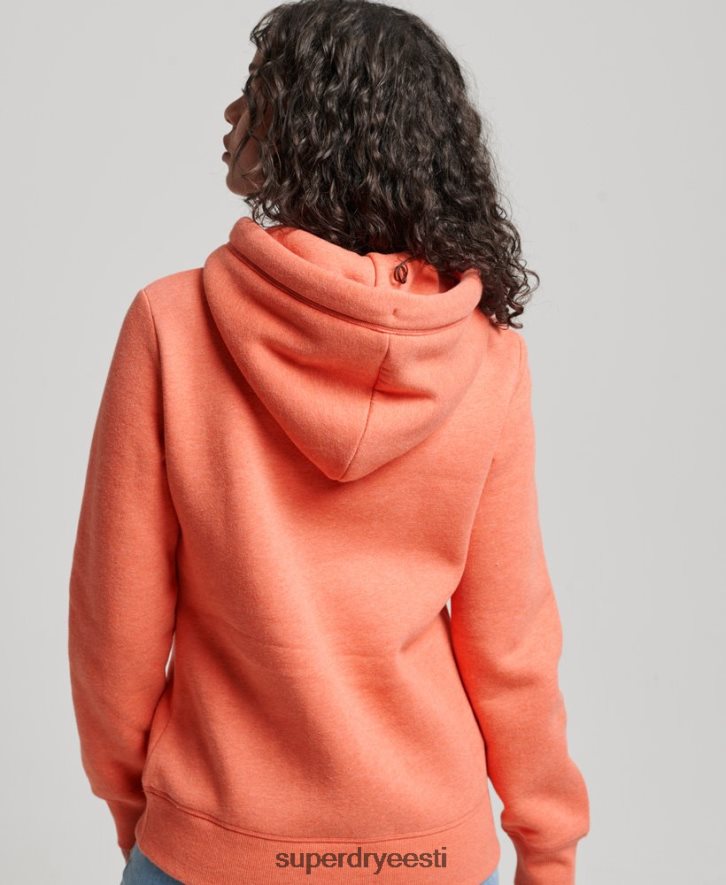 Superdry naised Vintage logoga tikitud kapuuts B2LT43358 Riietus korallid