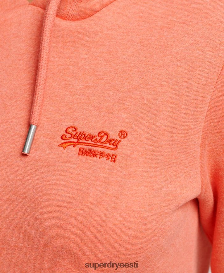 Superdry naised Vintage logoga tikitud kapuuts B2LT43358 Riietus korallid
