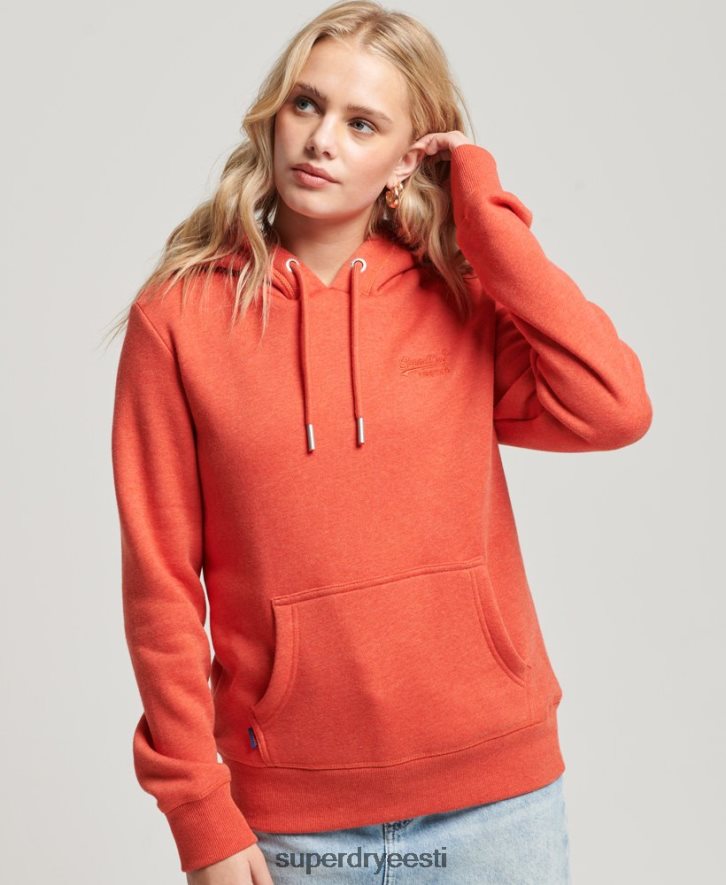 Superdry naised Vintage logoga tikitud kapuuts B2LT43371 Riietus oranž