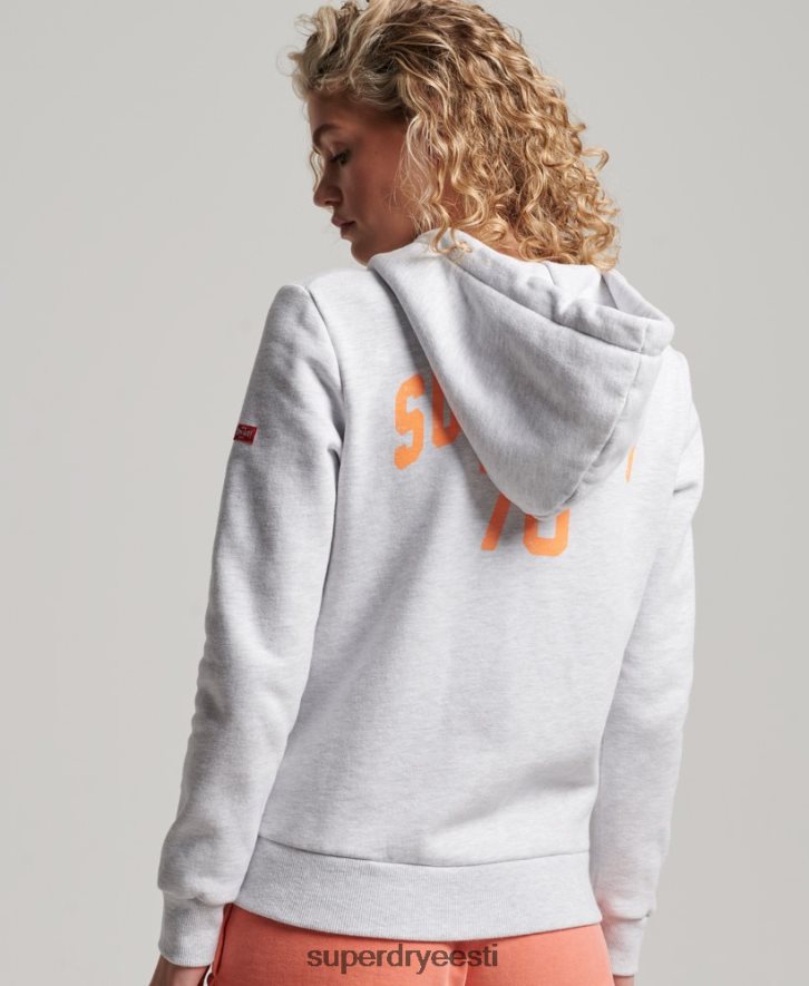 Superdry naised Vintage sportlik lukuga kapuuts B2LT42262 Riietus helehall