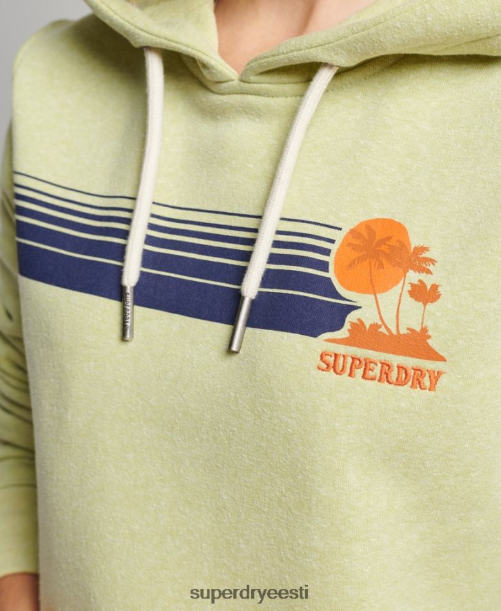 Superdry naised Vintage suur väljas kapuuts B2LT42168 Riietus roheline