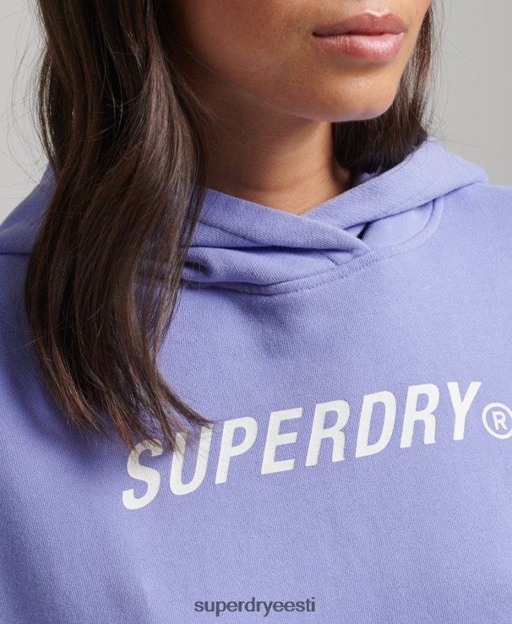 Superdry naised code core sport crop box hoodie B2LT46071 Riietus lilla