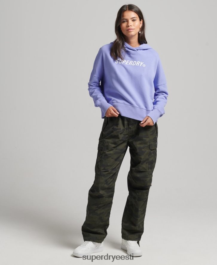 Superdry naised code core sport crop box hoodie B2LT46071 Riietus lilla