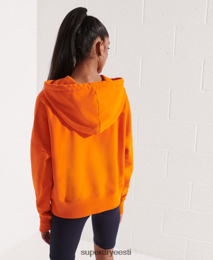 Superdry naised cooperate logo crop hoodie B2LT46145 Riietus oranž