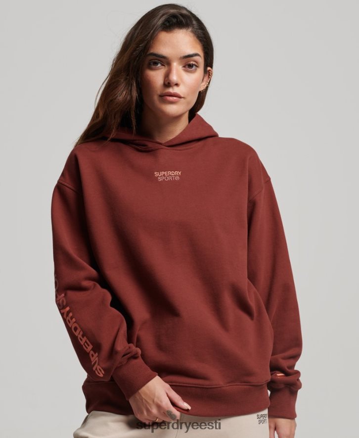 Superdry naised core oversized kapuuts B2LT43392 Riietus pruun