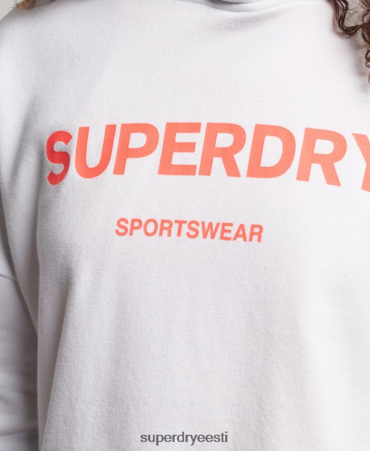 Superdry naised core sport crop box hoodie B2LT43359 Riietus valge