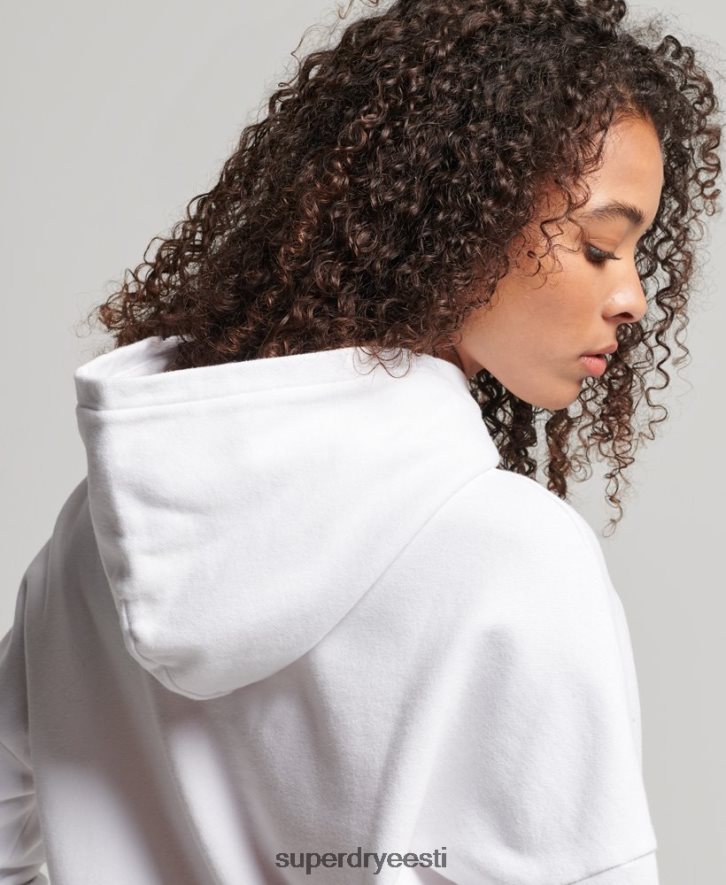 Superdry naised core sport crop box hoodie B2LT43359 Riietus valge