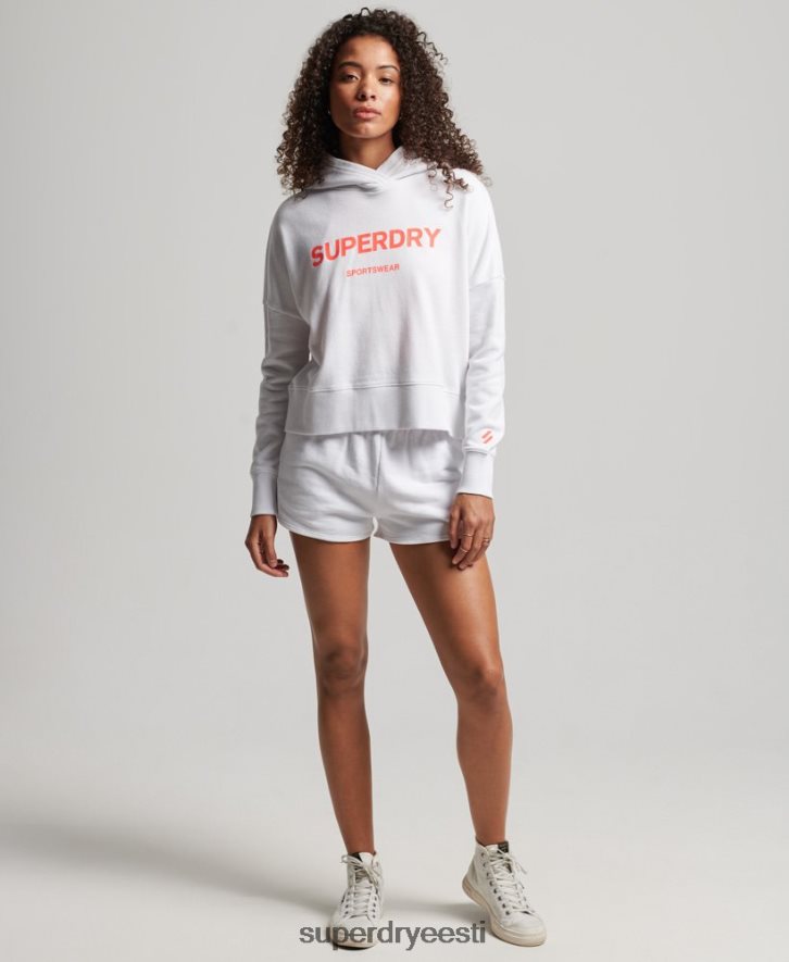 Superdry naised core sport crop box hoodie B2LT43359 Riietus valge