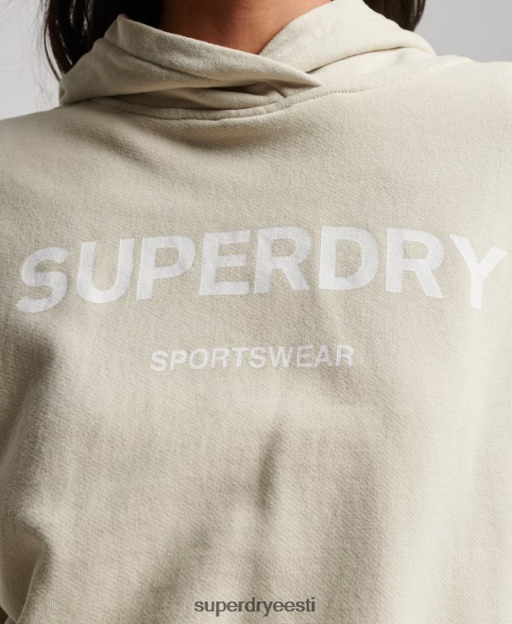 Superdry naised core sport crop box hoodie B2LT43360 Riietus beež