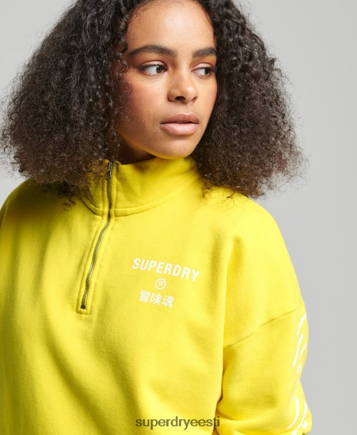 Superdry naised core sport pool lukuga dressipluus B2LT46009 Riietus kollane