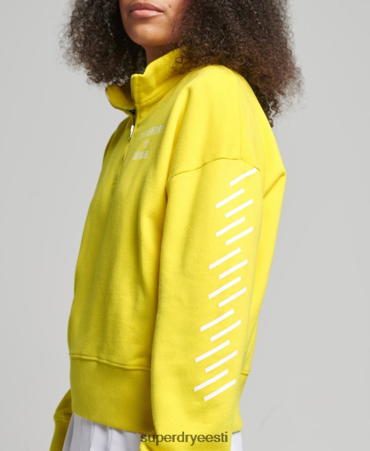 Superdry naised core sport pool lukuga dressipluus B2LT46009 Riietus kollane