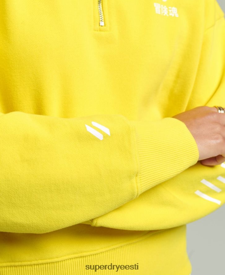 Superdry naised core sport pool lukuga dressipluus B2LT46009 Riietus kollane