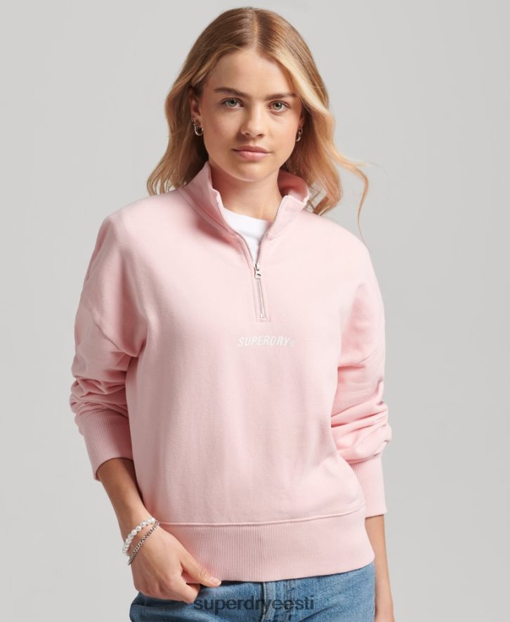 Superdry naised core sport pool lukuga top B2LT46132 Riietus roosa