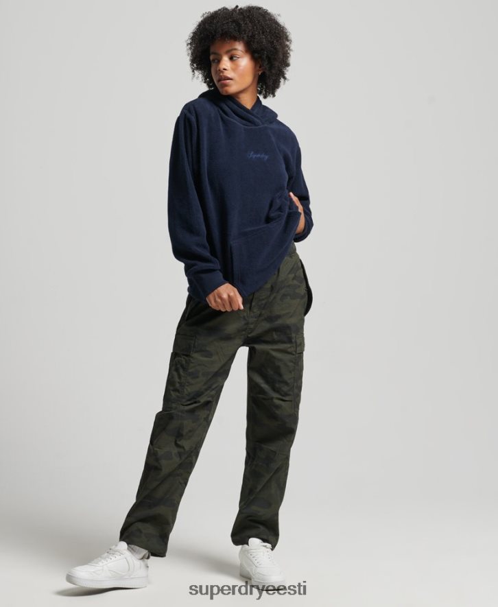 Superdry naised graafiline fliisist ülisuur kapuuts B2LT45920 Riietus merevägi