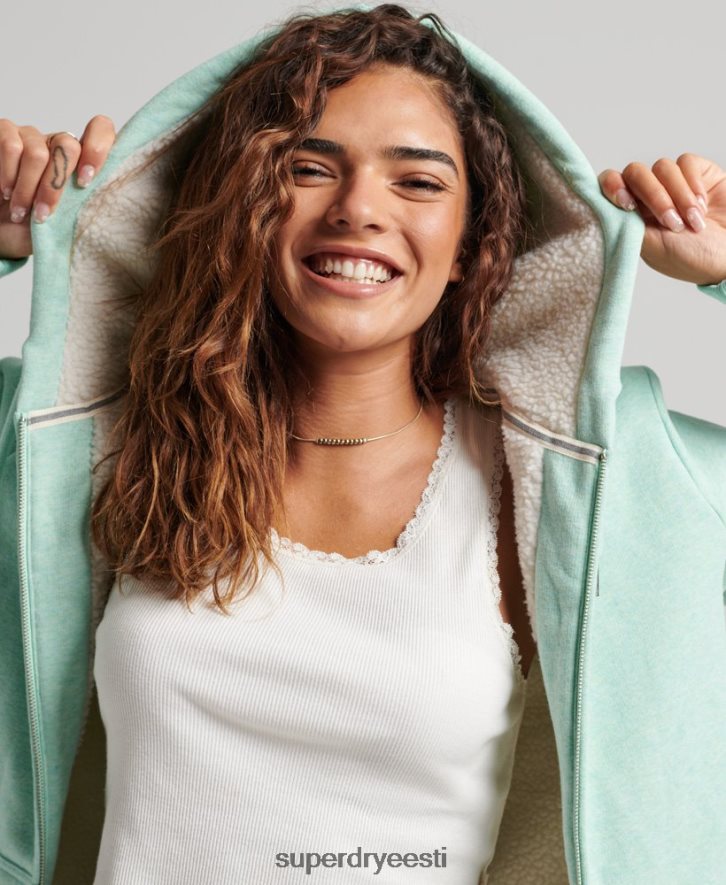 Superdry naised hädavajalik borgi voodriga lukuga kapuuts B2LT45757 Riietus roheline