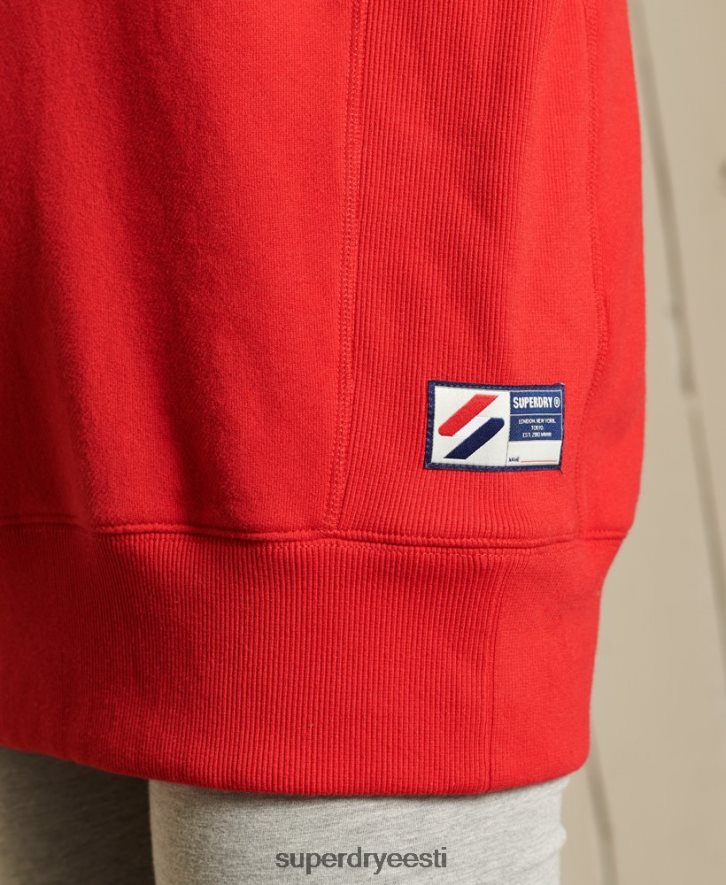 Superdry naised hädavajalik ülisuur meeskonna dressipluus B2LT45961 Riietus punane