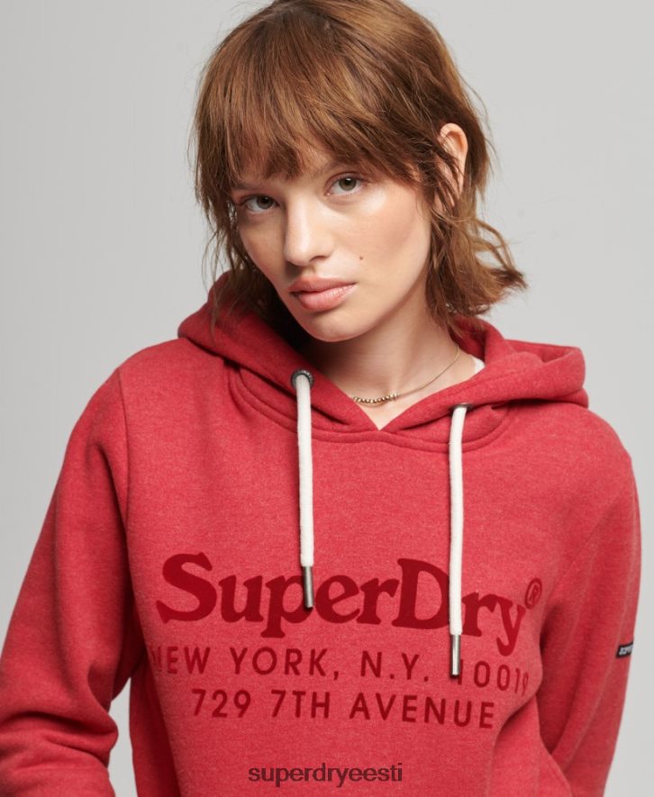 Superdry naised koht huvi hoodie B2LT46126 Riietus punane