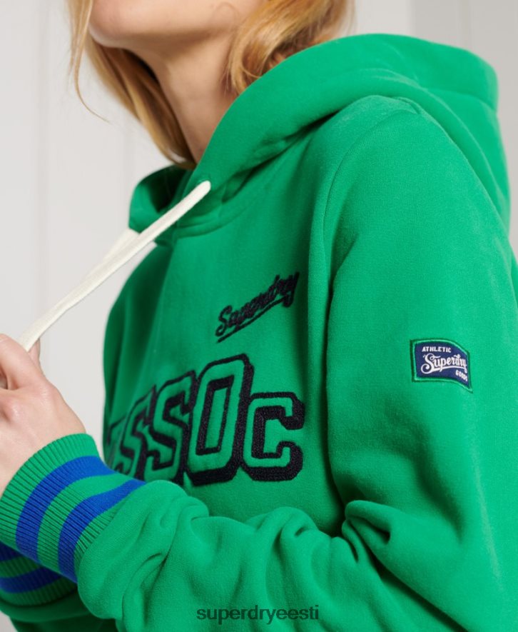 Superdry naised kollegiaalse sportliku ametiühingu kapuuts B2LT46133 Riietus roheline