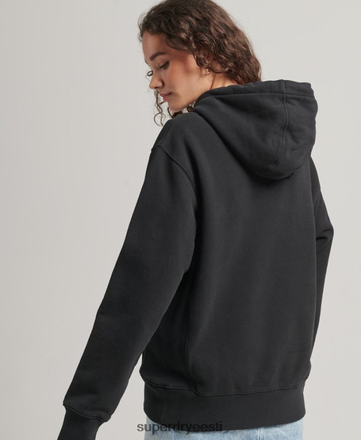 Superdry naised kood pooltooni logoga ülisuur kapuuts B2LT45791 Riietus must