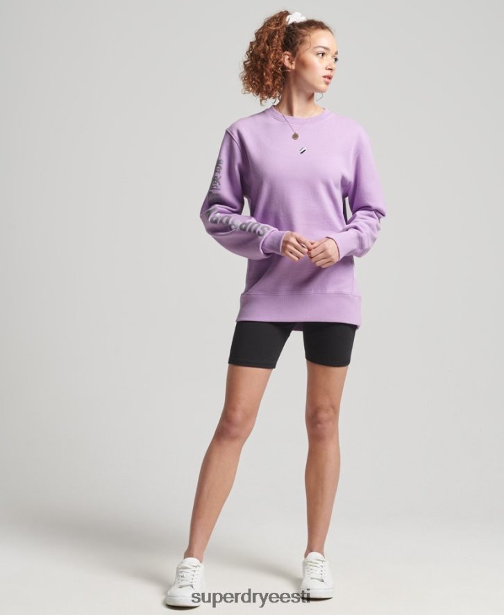 Superdry naised koodiga lineaarne vaba meeskonna dressipluus B2LT46016 Riietus lilla