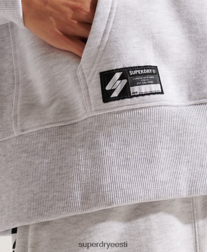 Superdry naised koodiga logo teip crop hoodie B2LT46147 Riietus helehall