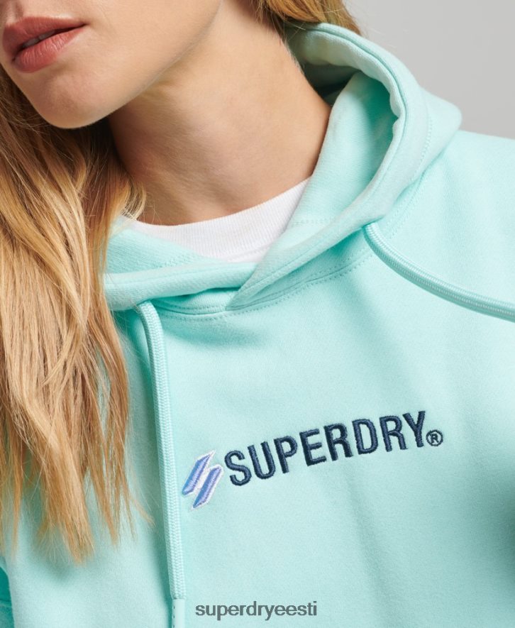 Superdry naised logoga aplikatsiooniga ülisuur meesterahva kapuuts B2LT43434 Riietus sinine
