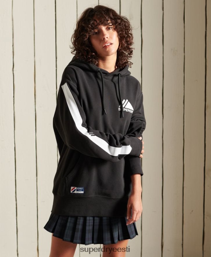 Superdry naised mountain sport mono lahtine kapuuts B2LT46076 Riietus must