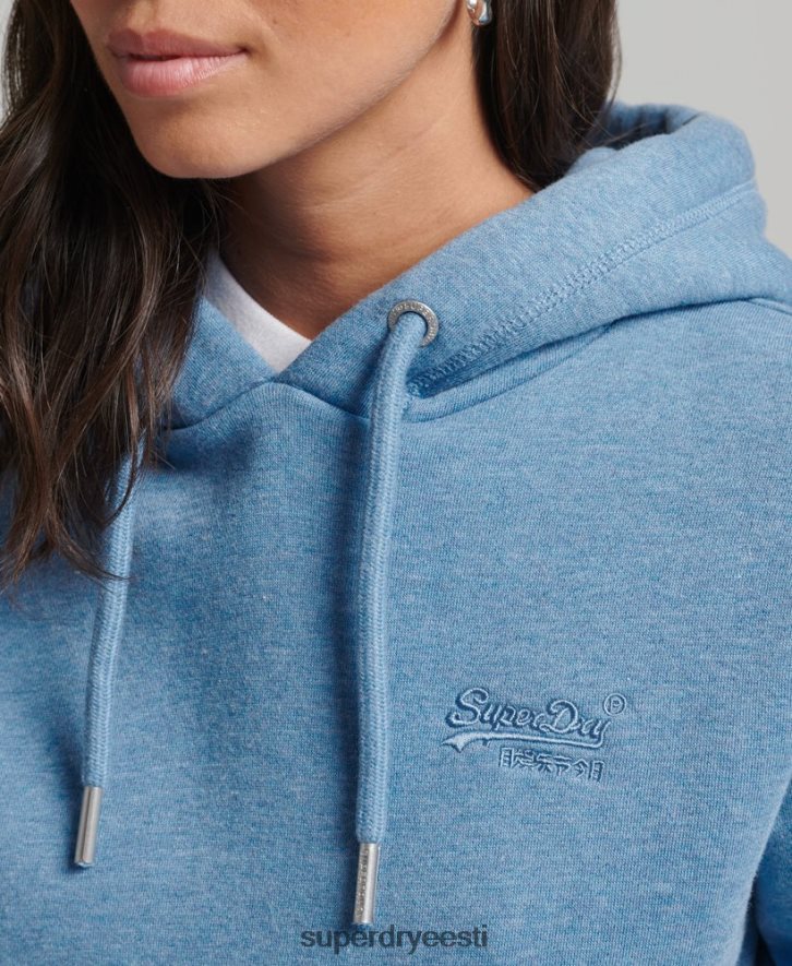 Superdry naised orgaanilisest puuvillast essentsiaalne logoga kapuuts B2LT45746 Riietus sinine