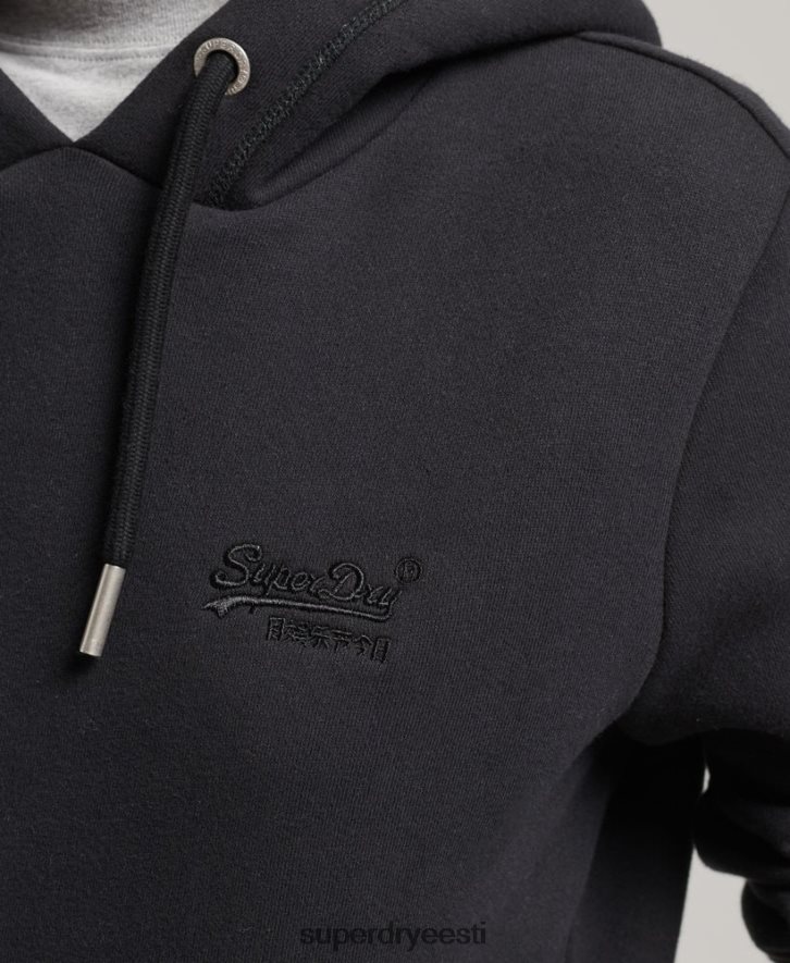Superdry naised orgaanilisest puuvillast essentsiaalne logoga kapuuts B2LT45766 Riietus must