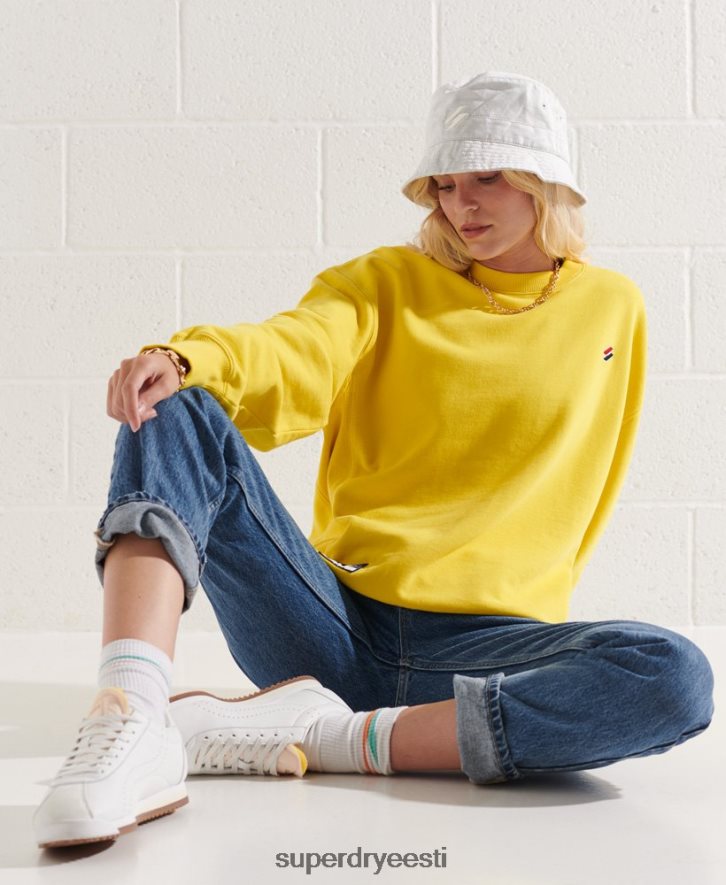 Superdry naised orgaanilisest puuvillast hädavajalik meeskonna dressipluus B2LT45822 Riietus kollane