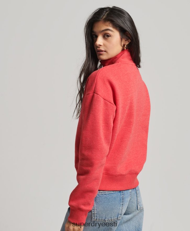 Superdry naised orgaanilisest puuvillast vintage logoga Henley dressipluus B2LT43427 Riietus punane