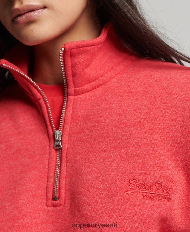 Superdry naised orgaanilisest puuvillast vintage logoga Henley dressipluus B2LT43427 Riietus punane