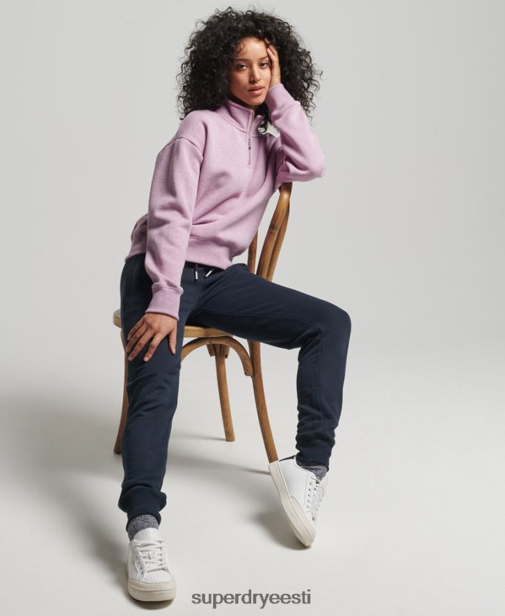 Superdry naised orgaanilisest puuvillast vintage logoga Henley dressipluus B2LT45926 Riietus lilla