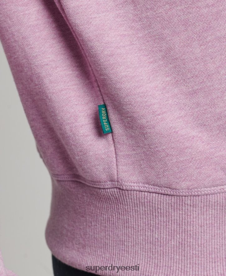 Superdry naised orgaanilisest puuvillast vintage logoga Henley dressipluus B2LT45926 Riietus lilla