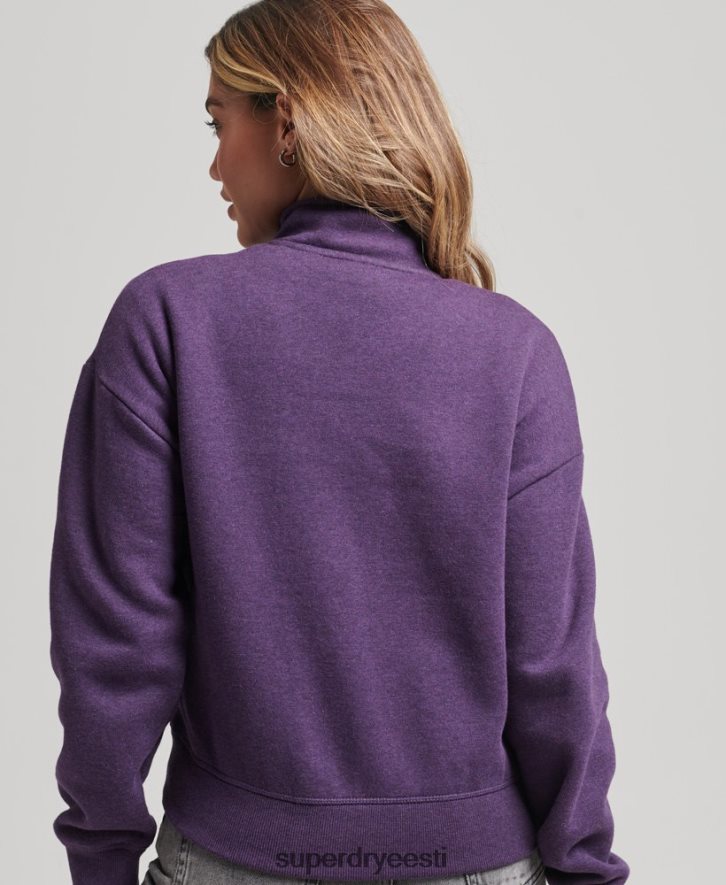 Superdry naised orgaanilisest puuvillast vintage logoga Henley dressipluus B2LT45999 Riietus lilla