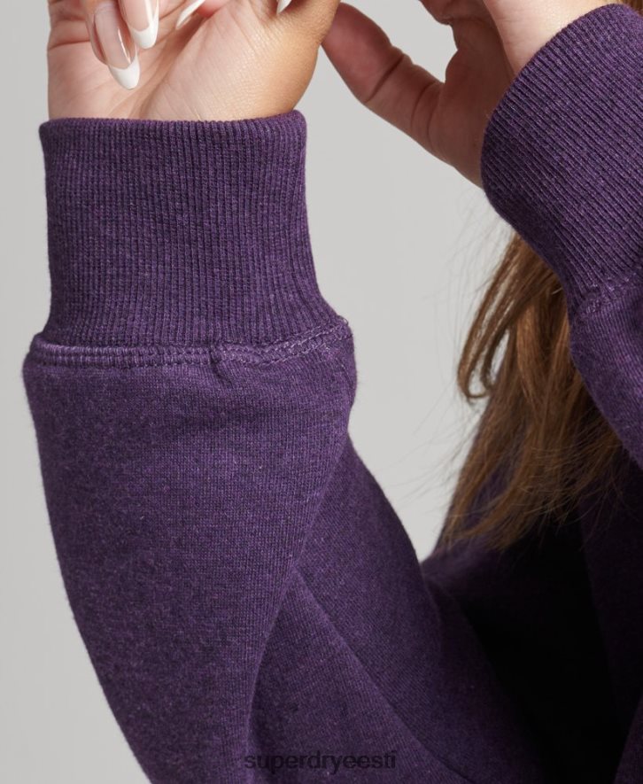 Superdry naised orgaanilisest puuvillast vintage logoga Henley dressipluus B2LT45999 Riietus lilla